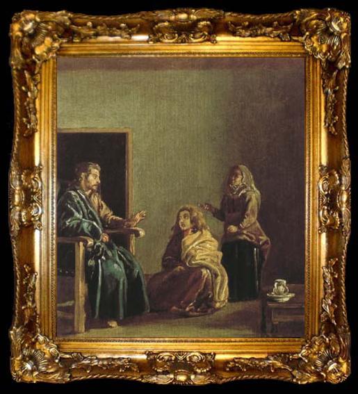 framed  Diego Velazquez Christ in the House of Martha and Mary (df01), ta009-2